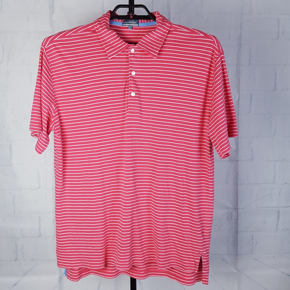 ALAN FLUSSER Golf MEN'S PINK Polo Shirt Large